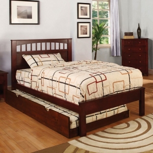 Twin Bed 013 - Finish: Cherry<br><br>Available in Full Size<br><br>Dimensions: 80 L X 43 1/2 W X 45 H