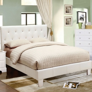 Full Bed 072 - Finish: White<br><br>Available in Twin & Queen Size<br><br>Dimensions: 81 1/2 L X 57 1/2 W X 41 H