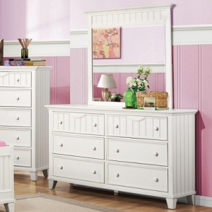 Item # A0198M - Finish: White<br><br>Dresser Sold Separately<br><br>Dimensions: 44 x 2.75 x 42H