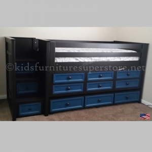 Item # LB084 - 11 Drawer JR Loft Bed<br><br>Made To Order<br><br>Modifications Are Available
