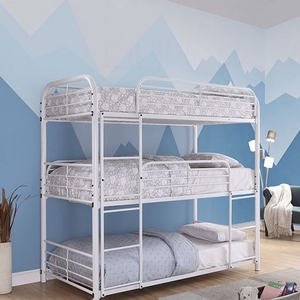 Item # A0325MBB - Style Transitional<br>
Color/Finish White<br>
Material Metal, others<br>
Product Dimension<br>
Twin/Twin/Twin Bunk Bed 78