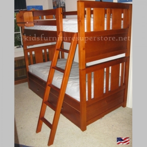 TT Bunkbed 053 - <br>USA MADE<br><br>Custom Measurements<br><br>Drawers Sold Separately<br><br>Available in 32 Different Colors