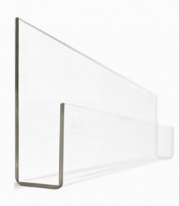 Item # 129BC Bookshelf - Clear Acrylic<br><br>Dimensions: 8.6