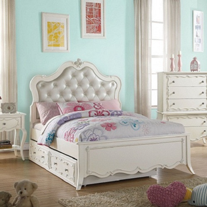 Item # A0031TR - Finish: Pearl White<br>Available in Full Size<br>Dimensions: 87