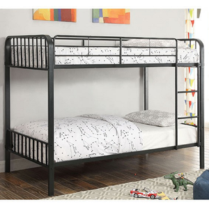 M Bunkbed 031 - Finish: Black<br>Under Bed Clearance: 35H<br>Dimensions: 79