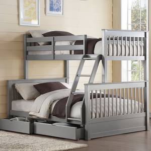 TF Bunkbed 077 - Finish: French Gray<br><br>Available in Navy<br><br>Dimensions: 80 L X 58 W X 65 H