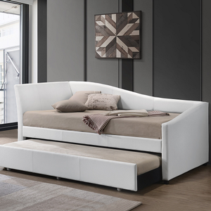 Item # A0145WD - Finish: White<br><br>Dimensions:<br><br>Daybed: 86W x 42D x 31H<br><br>Trundle: 76W x 41D x 12H