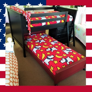 Item # US0019 Jr Loft Bed - Loft Bed w/ Ladder & Chest<br><br>Optional Twin Bed Underneath<br><br>Made in USA<br><br>Durable & Super Strong<br><br>Available in 33 Different Color<br><br>Modifications Available<br><br>Made to order<br><br>Available in Twin, Full, Queen Sizes