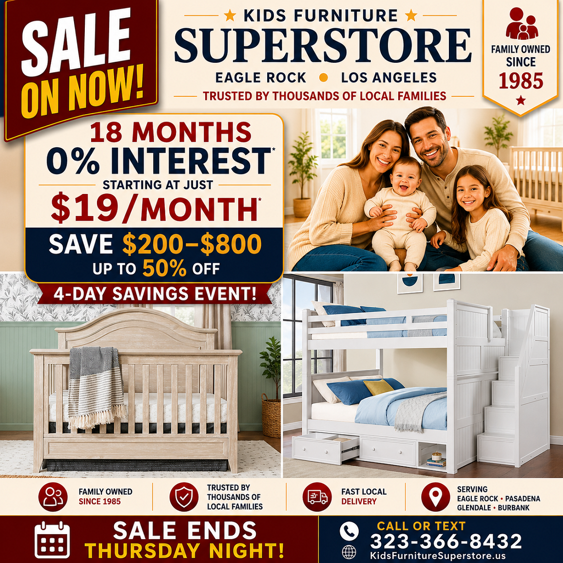 Kids Furniture Superstore Limited Time Event