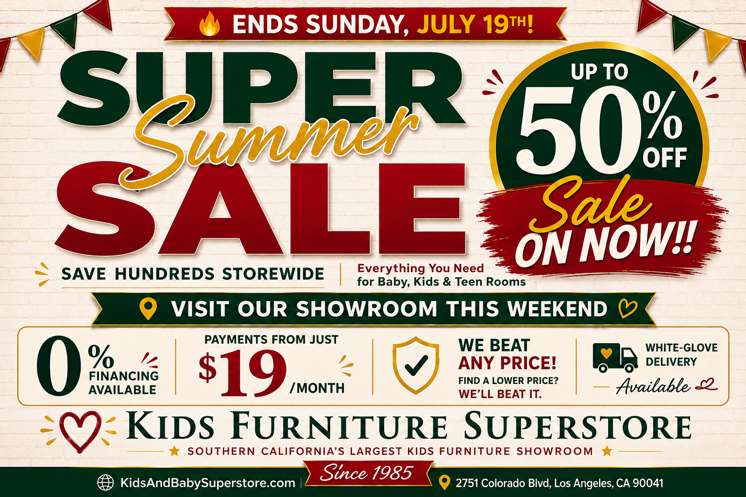 Kids Furniture Superstore Limited Time Event