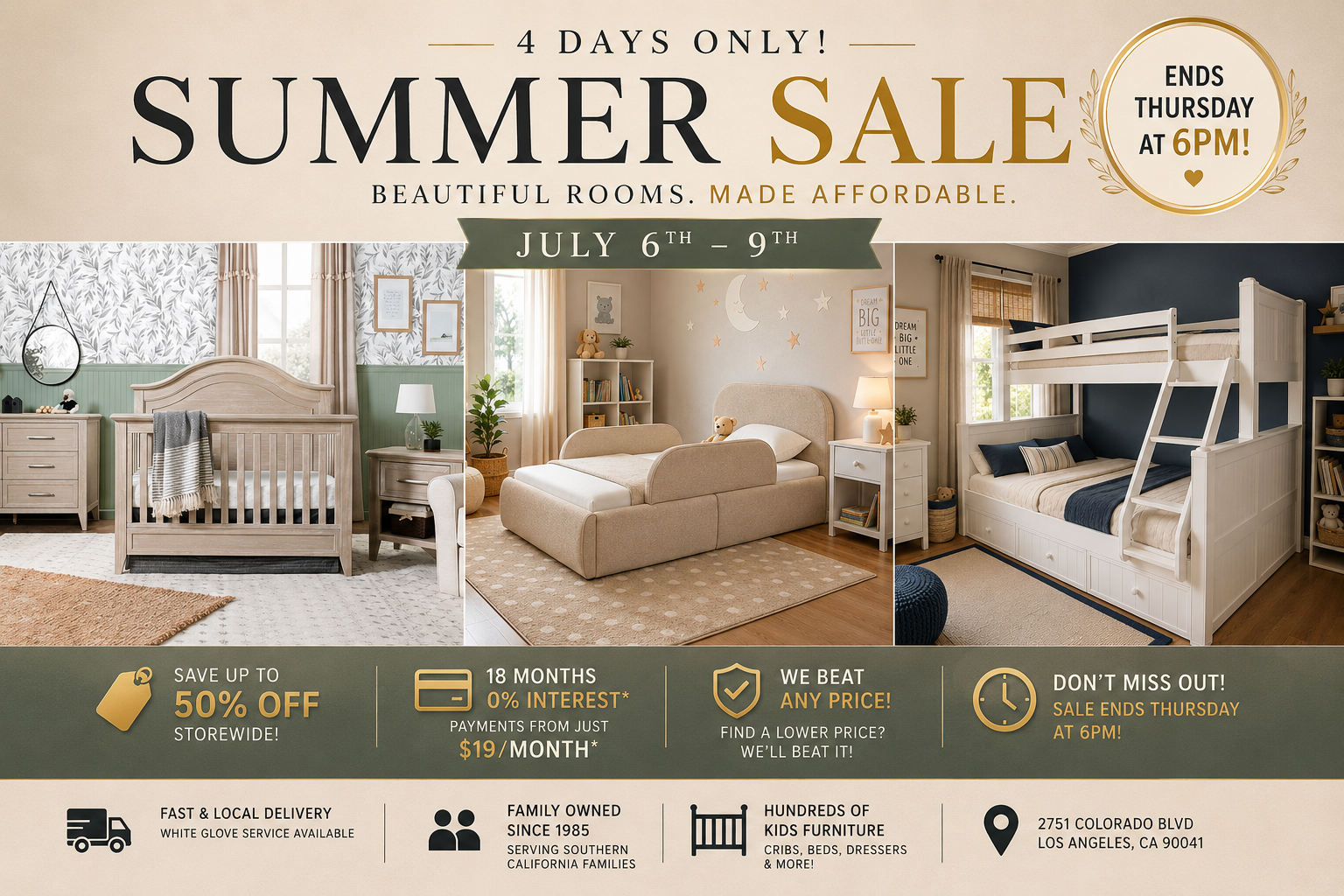Kids Furniture Superstore Limited Time Event
