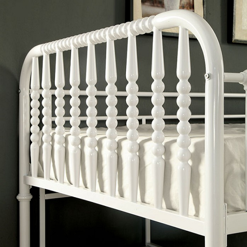 Item # 001MLB Spindle Twin Loft Bed in White