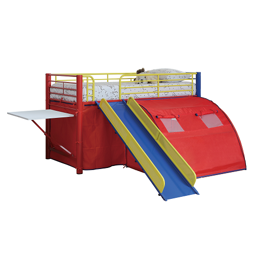 Item # 007TB Lofted Bed with Slide and Tent