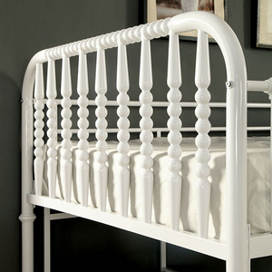 Item # 001MLB Spindle Twin Loft Bed in White