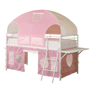 Item # 009TB Sweartheart White & Pink Tent Bunk Bed