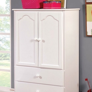 Item # 029AM 2 Drawer Armoire in White - Finish: White<br><br>Available in Pink<br><br>Dimensions: 32 1/8