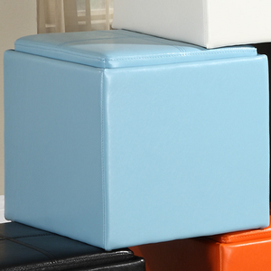 Item # 037SB Storage Cube Ottoman in Blue