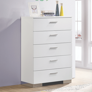 Item # 044CH - Finish: Glossy White<br>Dimensions: 35W x 17.75D x 51H