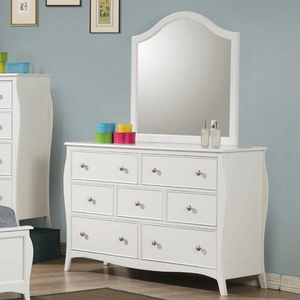Item # A0050M - Finish: White<br>Dresser Sold Separately<br>Dimensions: 33.75W x 1D x 33.75H