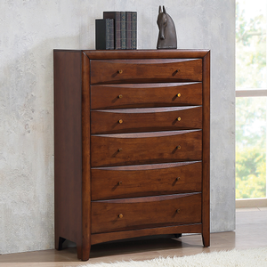 Item # 064CH 6 Drawer Chest - Finish: Deep Light Coffee<br><br>Dimensions: 36
