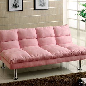 Item # 071FN Futon - Finish: Pink<br><br>Dimensions: Sofa - 67W x 28D x 31H<br><br>Seat Ht: 17 Seat Dp: 18<br><br>Bed - 67W x 40D x 17H