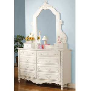 Item # A0065M - Finish: Pearl White w/ Gold Brush Accent<br><br>Dresser Sold Separately<br><br>Dimensions: 47