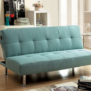 Item # 079FN Futon Sofa in Blue - Finish: Blue<br><br>Available in Gray, Dark Teal, Green & Ivory Fabric<br><br>