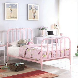 Item # A0003B - Twin Spindle Bed<Br>Available in Full Size Bed<br>Finish: Pink<br>Available in Full Size<br>Dimensions: 41.50W x 78.50D x 44H
