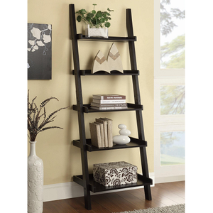Item # 118BC Ladder Bookcase - Finish: Cappuccino<br><br>Dimensions: 25W x 16.5D x 72H