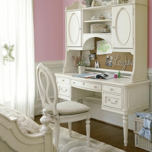 Item # A0027D - Finish: Lace<br><br>Hutch Sold Separately<br><br>Chair Sold Separately<br><br>Dimensions: 55