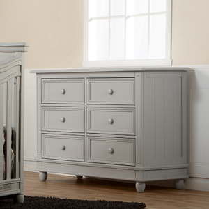 Item # 228DR 6 Drawer Double Dresser in Stone - Finish: Stone<br><br>Available in Onyx, Slate & White<br><br>Dimensions: 50W x 20D x 36H
