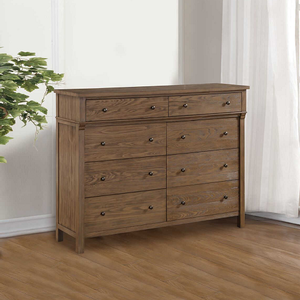 Item # 241DR 8 Drawer Dresser - Finish: Reclaimed Oak<br><br>Dimensions: 58