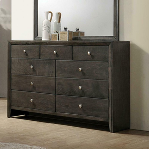 Item # 289DR 9 Drawer Dresser - Finish: Mod Grey<br><br>Available in Rich Merlot<br><br>Dimensions:55W x 16.50D x 38.25H