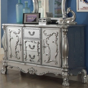 Item # 262DR Diana Collection Antique Dresser - Finish: Silver<br><br>Available in Antique White<br><br>Dimensions: 56