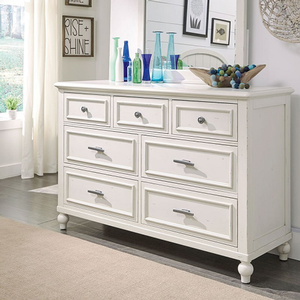 Item # 322DR Dresser - Finish: Pebble White<br><br>Mirror sold separately<br><br>Dimensions: 52W x 18D x 35H