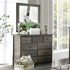 Item # 323DR 9 Drawer Dresser - Finish: Weathered Gray<br><br>Mirror sold separately<br><br>Dimensions: 53