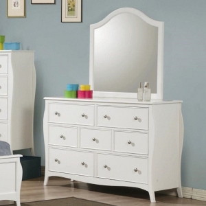 Item # 061DR Drawer Dresser w/ Mirror - Finish: White<br><br>Mirror Sold Separately<br><br>Dimensions: 52.25