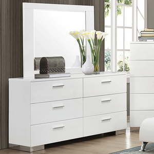 Item # A0043M - Finish: Glossy White<br><br>Dresser Sold Separately<br><br>Dimensions: 46W x 1.25D x 37.25H