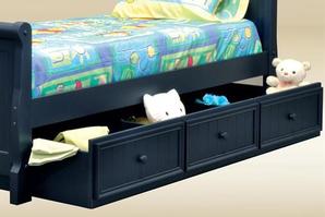 CUBT3-BB-BLUE Twin Trundle/Storage Combo in Blue - L75